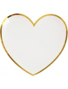 Pratos Coração Branco 